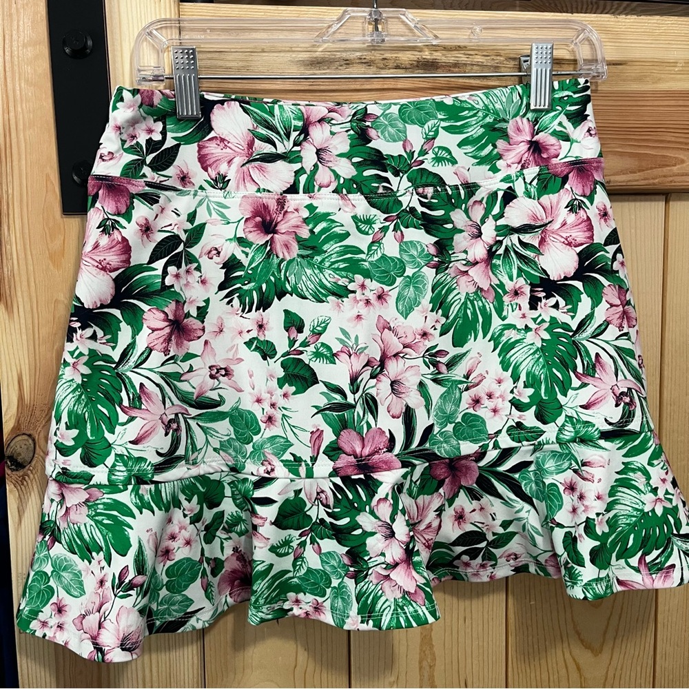 Tommy Bahama Women’s Side medium Flowered Golf Skirt Built in Shorts Tennis